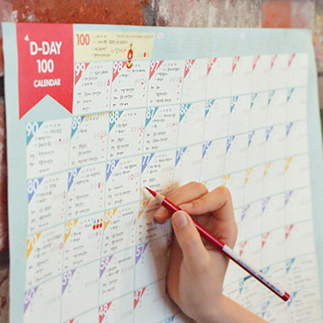 Superdeal 100 Дневный Обратный Отсчет Календарь График Обучения Периодические Планирования Планировщик Настольный Подарок Для Детей Изучению