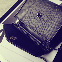 2016 Retro snakeskin fashion fringed shoulder bag casual cross body bag ladies handbag small square