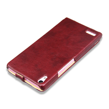 IMUCA original Huawei Ascend P6 Case luxury PU Leather Flip Cover Case for Huawei P6 Mobile