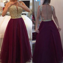 Gold Royal Blue Chiffon Burgundy Bridesmaid Dresses 2016 Wedding Party Dress Long vestido de festa Prom Dresses