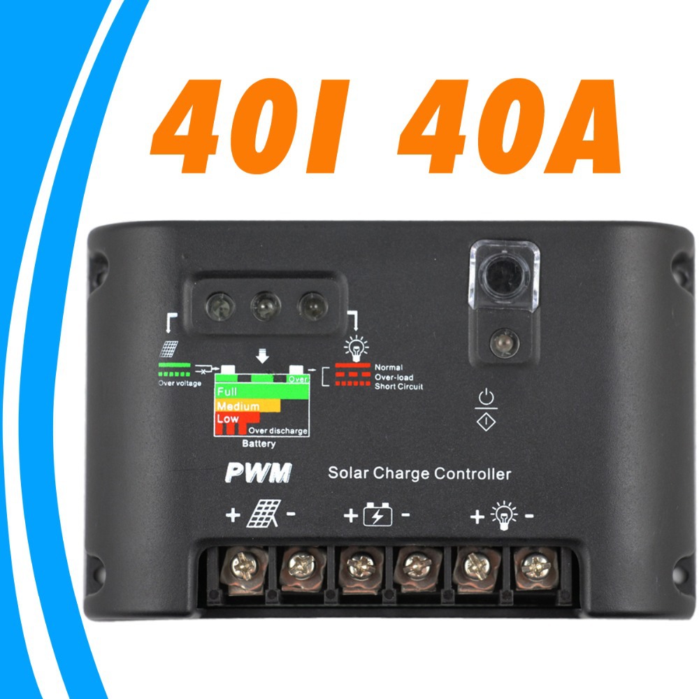 40A Solar Charge Controller 12V 24V solar panel battery charger controller auto work Solar Batteries Charge Discharge controller 40A Solar Charge Controller 12V 24V solar panel battery charger controller auto work Solar Batteries Charge Discharge controller