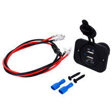2016 New Arrive Dual USB Car Cigarette Lighter Socket Splitter 12V Charger Power Adapter Outlet Parts Auto