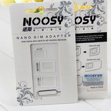 Noosy Nano SIM Card Adapter 4 in 1 micro sim adapter with Eject Pin Key Retail