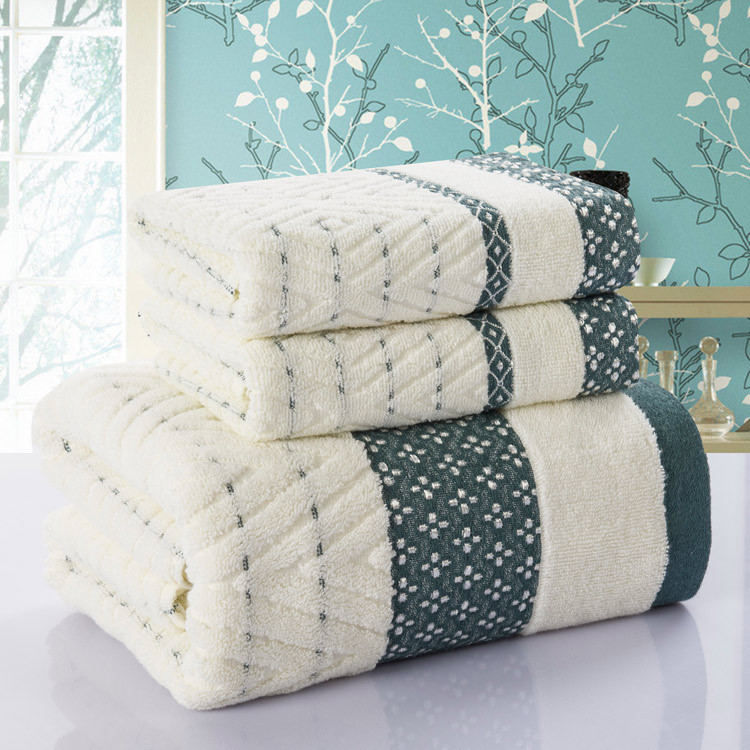 Diamond font b Plaid b font 3pcs towel 100 Cotton bath beach face towel sets for