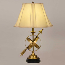 golden copper and import marble table lamp, energy saving and environmental friendly satellite design table lighting