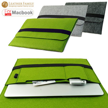 Сумка, чехол для ноутбука Macbook Air Pro Retina, 11, 13, 15, 17 дюймов, с карманами, шерсть, войлок