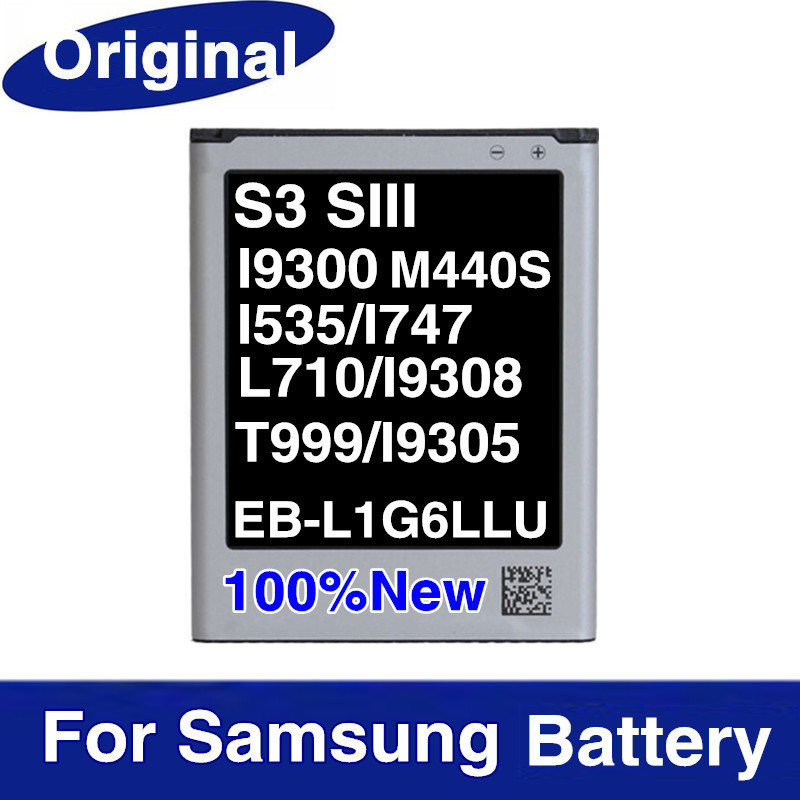 EB L1G6LLU Original Battery For Samsung Galaxy S3 i9300 i9308 I535 I747 L710 T999 M440S 2100mAh