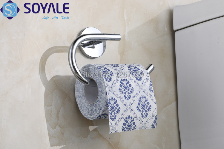 Free Shipping bathroom accessories zinc chrome toilet paper tissue roll holder rack SY 5951A