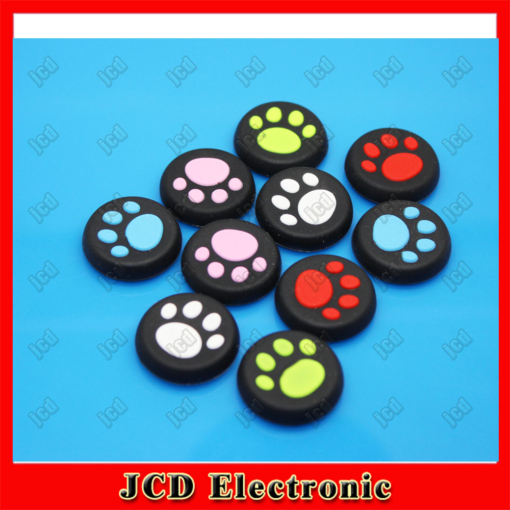 20pcs=10pairs for playstation 4  cat paw thumbstick joystick cover grips caps skin for ps3 ps4 XBOX 360 one