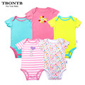 5PCS Lot Baby Rompers Ropa Bebe Cotton Newborn Babies Infantial 0 12 M Baby Girls Boy