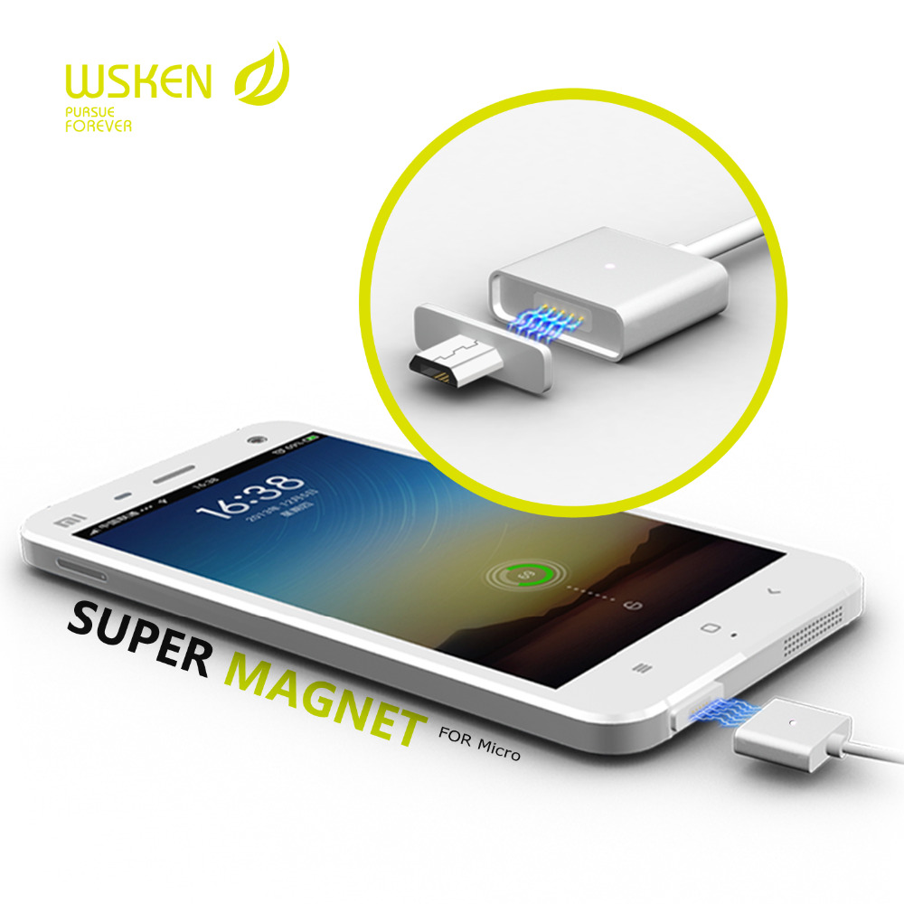 WSKEN 100 Original Metal Micro USB Magnetic Adapter Charger Cable for HTC One M9 M8 M7