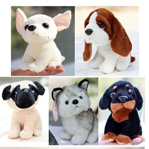 5 Pieces Different Dog Small Toys Cute Dog Doll Stuff Doll About