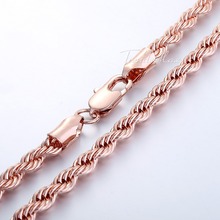 5mm Mens Chain Womens Rope Rose Gold Filled GF Necklace GN232