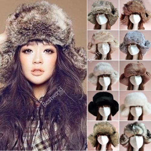 2014 New Ladies Womens Faux Fur Winter Ski Cossack Russian Style Ushanka Trapper Hat 11 Colors