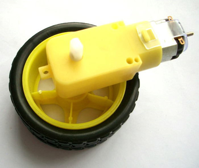 DIY intelligent Car Robot Accessories: TT Gear Motor + Rubber Car Wheel Tire F05096