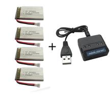 X5SW X5SC M18 H5P RC Quadcopter parts 3.7V 1200mah Li-polymer battery*4pcs+charger box 5pcs/lot Free shipping