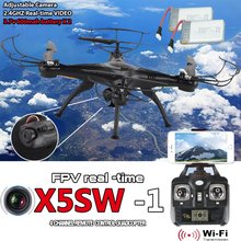 NEW X5SW-1 6-Axis Gyro 2.4G 4CH Real-time Images Return RC FPV Quadcopter Drone WIFI with Camera One-press Return with 2 Battery