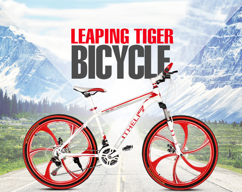 Top Quality 21 Speed 26 Inch Mountain Bike High Carbon Steel Frame MTB Bicycle Integrated 6 Spoke Wheel Bicicleta Mountain Bike (2)