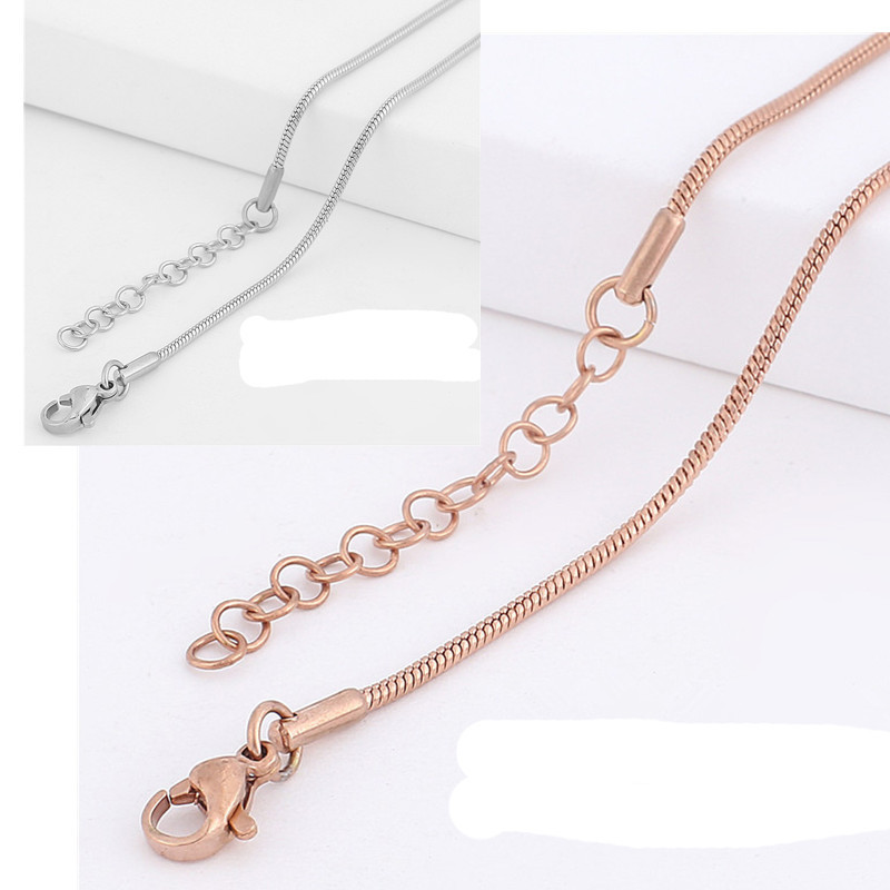 10pcs lot Womens Mens Chain Unisex Boys Girls Stainless Steel Snake Twisted Chain Necklace Jewelry Fashion