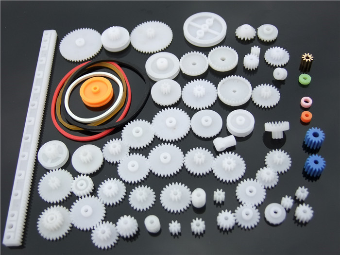 Description Picture 4 of item60pcs/lot M0.5 Plastic Gears Set DIY Rack Pulley Belt Worm Single Double Gears Robot Helicopter Toys Parts Drop Shipping