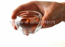 6pcs household 50ml glass drinking cup handcrafted double wall heat resistant tea cup brief and fashion