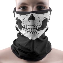 2 X Cycling Bike Skull Skeleton Multi-functional Headwear Hat Neck Ghost Scarf Outdoor Motorcycle Bicycle Half Face Mask Cap New