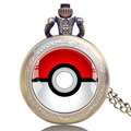 2016 New Classical Pokemon Go Game Theme Quartz Pocket Watch With Chain Pendant Gift For Men
