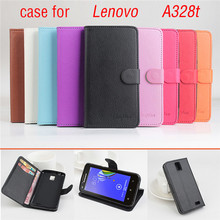 9 Colors Litchi Texture Original Lenovo A328 A328T Leather Case Flip Cover Good Quality Leather Case For Lenovo A328 Phone Cover