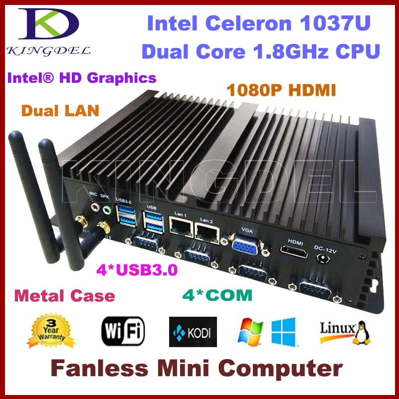 4GB RAM 500GB HDD Nettop HTPC Industrial Computer Intel Celeron 1037U Dual Core CPU 2 1000M