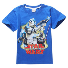 4 12y Boy Clothes 2016 Summer Style STAR WARS 100 Cotton O Neck Short Sleeve