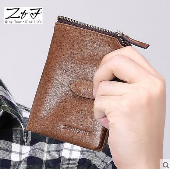 Business men first layer of leather short wallet wallet leisure package tide soft leather driver's license