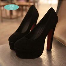 Free Shipping suede Sexy Women Pumps Princess Thick Heel Spring Women s shoes High Heels Platform