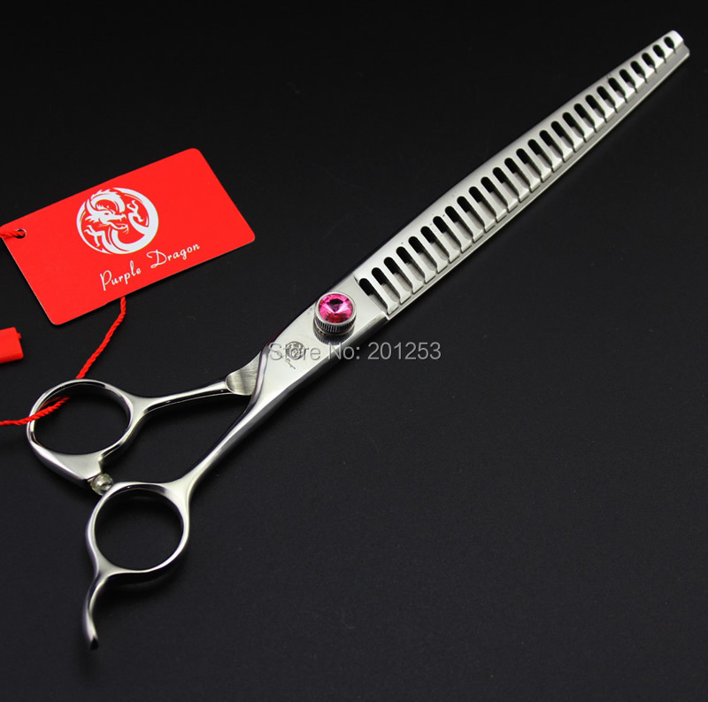 8.5Inch Professional Pet Grooming Thinning Scissors Beauty  Big Shears JP440C Scissors for Dog With Pink Diamond  1Pcs LZS0422