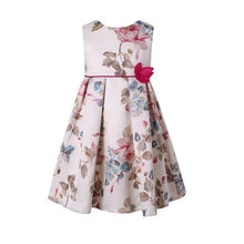 Fatinbaby (2-12y) Dresses for Teenage Girls 2016 Summer Sleeveless Retro Sweet Flower Kids Dresses For Girls Flora Print Dress