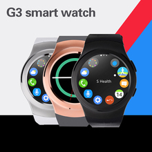 No.1 Smartwatch G3 Bluetooth SIM GPRS Heart Rate Round Screen Smart Watch for iPhone Samsung Huawei Xiaomi Android Phone watch