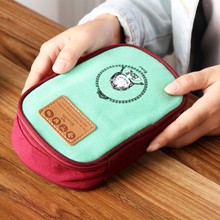 New Boy Girl Cartoon Pencil Case Bag Kawaii Canvas School Supplies Zipper Children Student Pen Sack Stationery Kids Gifts Prize