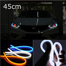 2x 45cm White Yellow Red Blue Flexible LED daytime running lights DRL car styling