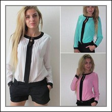 2015-new-Women-Blouse-Spring-Autumn-Fashion-Woman-Top-Casual-Shirts-brief-Patchwork-comfortable-Chiffon-Blouse