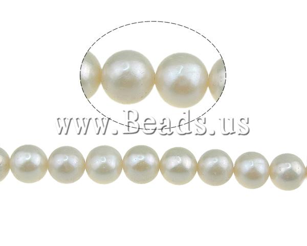 Free shipping!!!Round Cultured Freshwater Pearl Beads,chinese style, natural, white, AAA Grade, 11-12mm, Hole:Approx 0.8mm