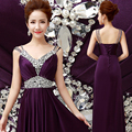 Women Sleeveless Sexy A Line Halter Elegant Wedding Party Formal Gowns Long Evening Dress 2016