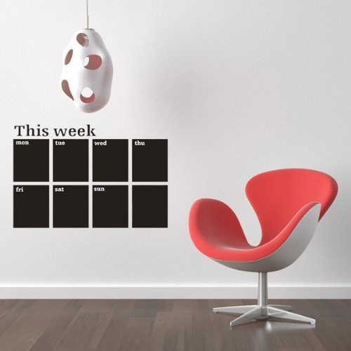 SZS Wholesale Calendar Blackboard Removable Wall Sticker Chalk Board Decal