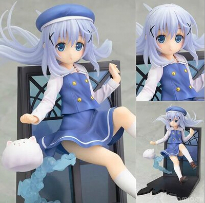 NEW hot 18cm Is the order a rabbit ? Kafuu Chino action figure toys collection christmas toy doll with box