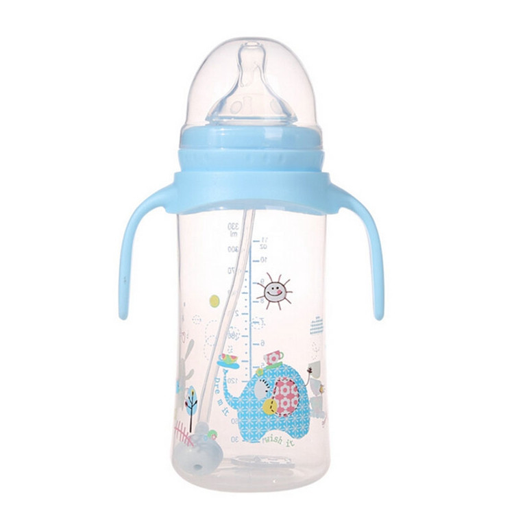 330ml Cartoon Silicone Baby Feeding Nursing Bottle Accessories Eating Milk Bottle Nuk Nipple Sippy Cup Children Kids Feeder (14)