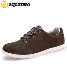 Hot Sale 2016 AQUA TWO Brand Oxford Shoes For Men Suede Leather Mens Shoes Flats Casual Shoes US5.5-10.5# Men Shoes Luxury Brand