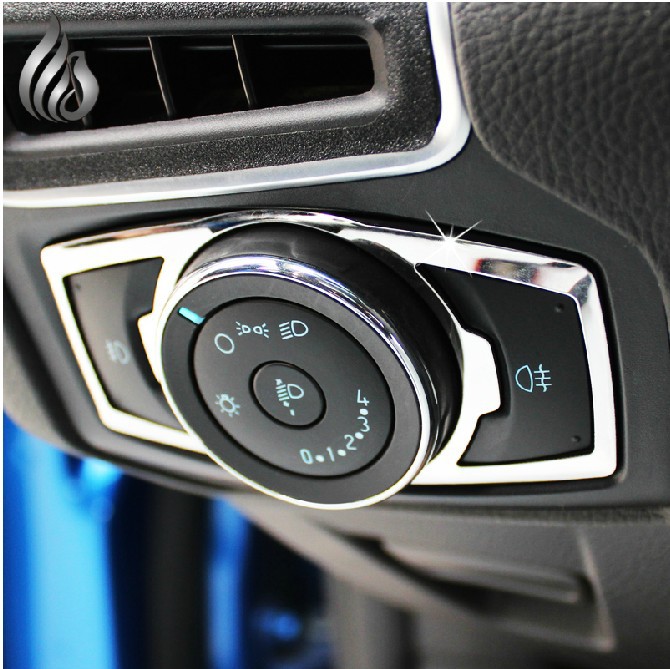 Купить Нержавеющая сталь фар переключатель Обложка наклейки для Форд ...