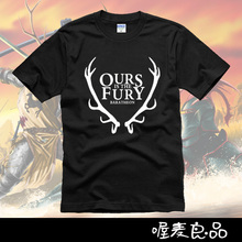 The song of ice and fire Game of Thrones short-sleeve T-shirt House Barathoen Ours is the Fury Geek Nerd clothes