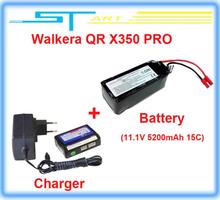 Original Walkera charger with lipo battery 11.1V 5200mAh 20C for RC quadcopter QR X350 pro FPV Drone heliopter NEW