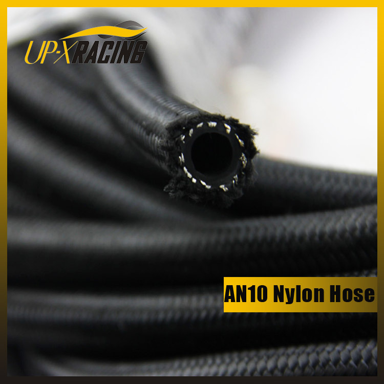 AN10 auto Nylon fuel  braided black hose car Nylon hose braided hose