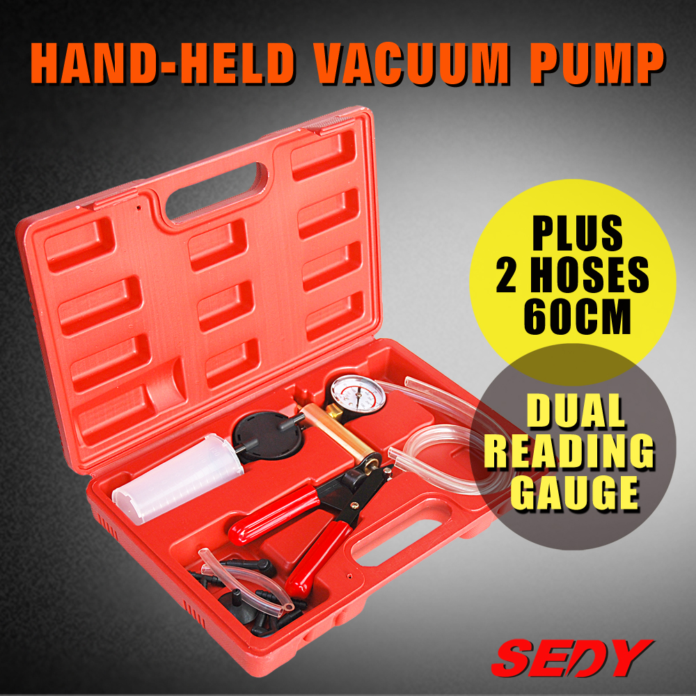 Free shipping NEW 2 IN 1 HAND HELD VACUUM TESTER AND PUMP BRAKE BLEEDER TEST TUNER KIT CAR