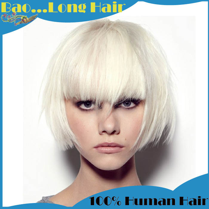 Free Shipping 100% Human Remy Hair <b>Beautiful Custom</b> Wig Bob Haircut - Free-Shipping-100-Human-Remy-Hair-Beautiful-Custom-Wig-Bob-Haircut